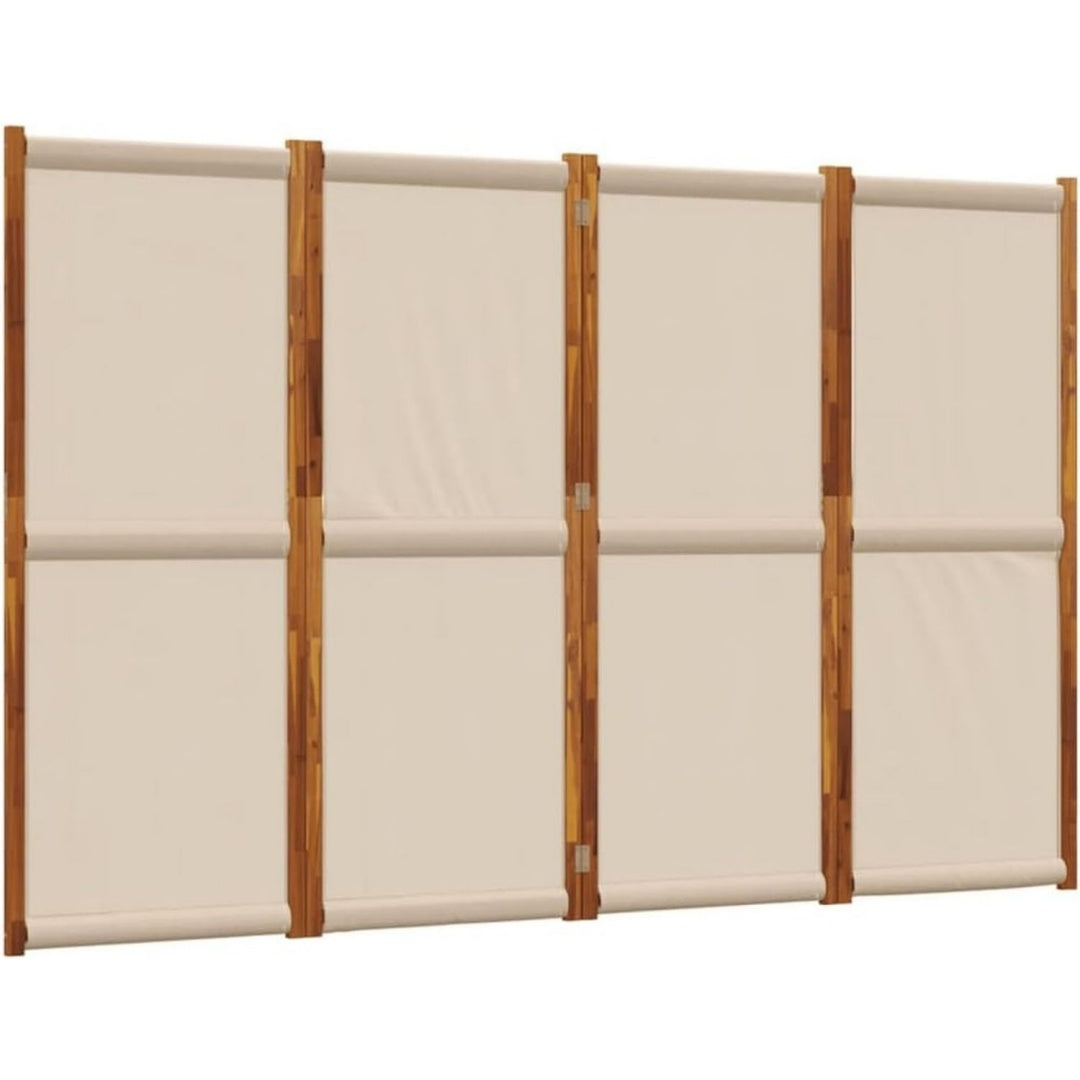 Raumteiler aus Akazienholz in Taupe