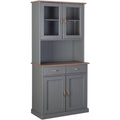 Sideboard in Naturbraun und Grau mit 2 Schubladen