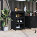 Vitrine in Schwarz und Naturbraun