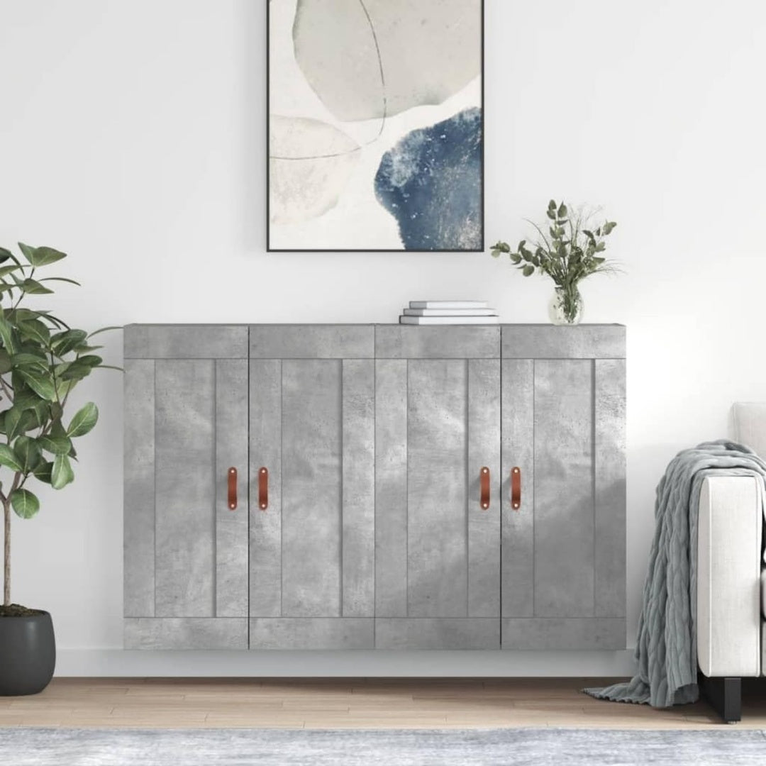 Eine Wandmontage an dem Sideboard aus Holzwerkstoff