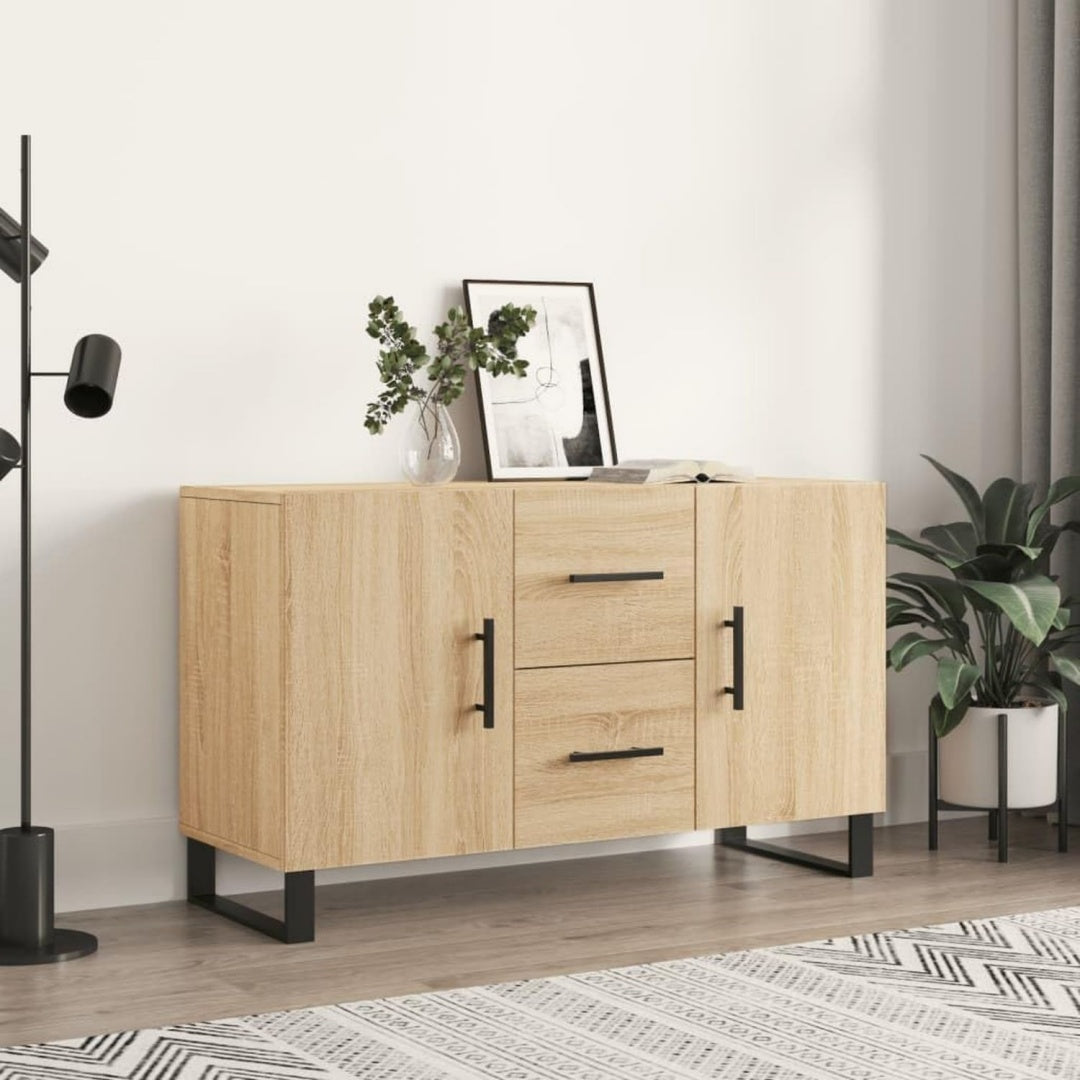 Sideboard mit Schubladen, geschlossenem Stauraum und einem Metallgestell