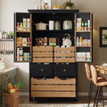 Sideboard mit den Massen 80 x 40 x 140 cm in Schwarz
