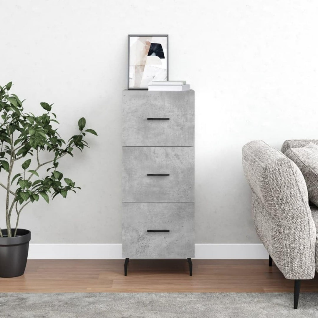 Sideboard aus Samt und Holzwerkstoff mit einem Metallgestell