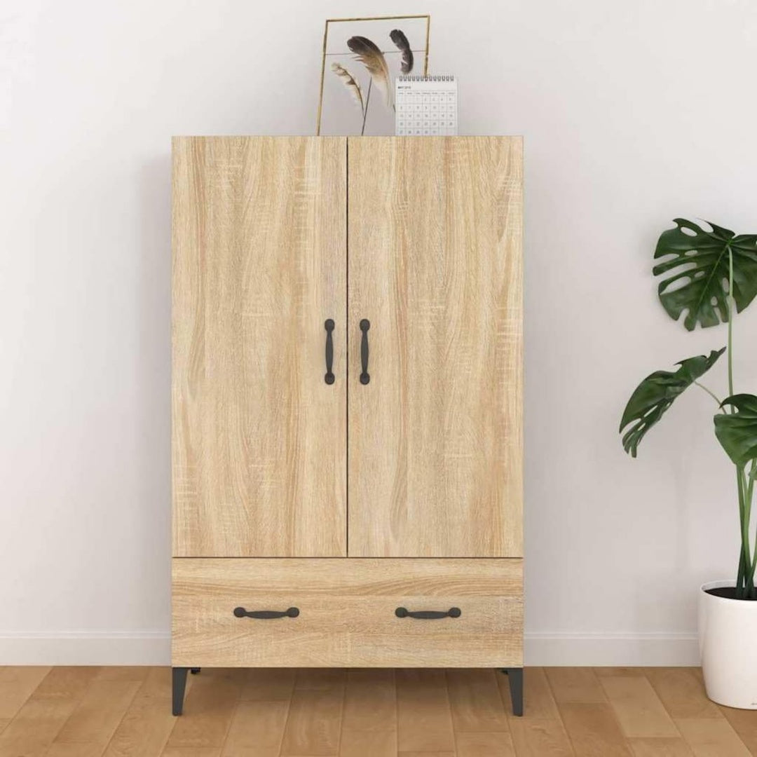 Eine Schublade und Schubladen bestimmen den Hochschrank