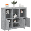 Das Sideboard misst 123 x 37 x 100 cm in Betongrau