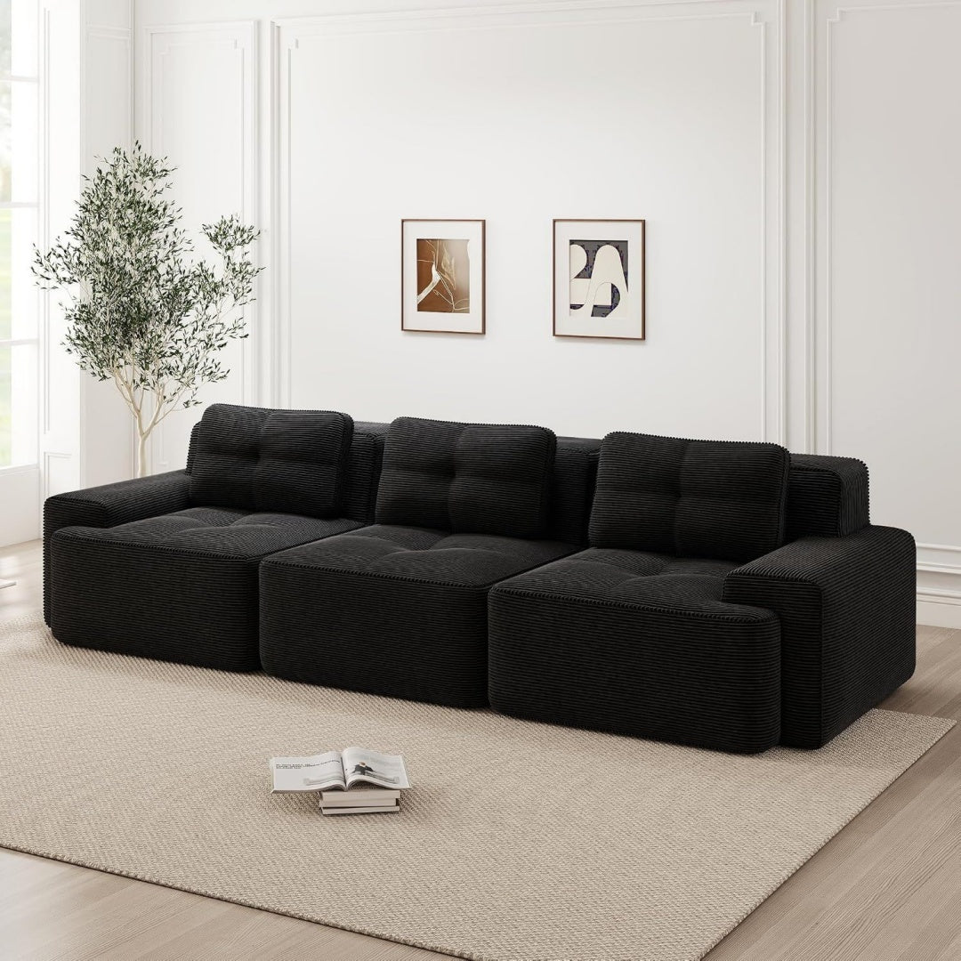 Sofa aus Cord mit Armlehnen