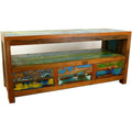 Das Sideboard misst 110 x 40 x 50 cm in Mehrfarbig