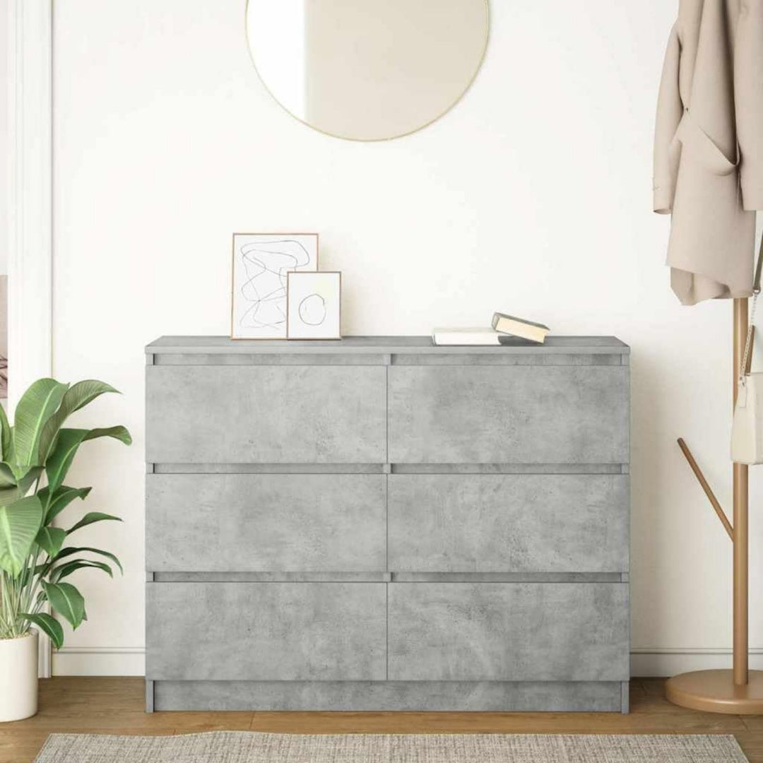 Sideboard mit den Massen 100 x 35 x 76 cm in Betongrau