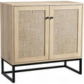 Sideboard mit verstellbaren Ablagen und einem Metallgestell