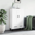Hochschrank aus Holzwerkstoff in Weiss mit den Massen 69.5 x 31 x 115 cm