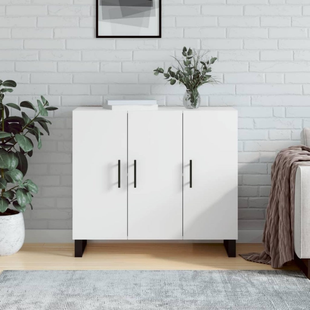 Das Sideboard misst 90 x 34 x 80 cm in Weiss
