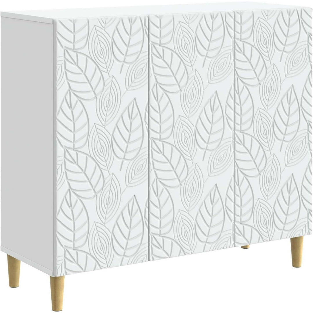 Das Sideboard misst 89 x 34.5 x 80 cm in Weiss